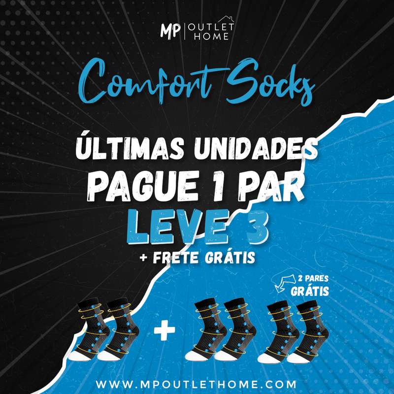 Comfort Socks + GUIA DE ALONGAMENTO (3 PARES)
